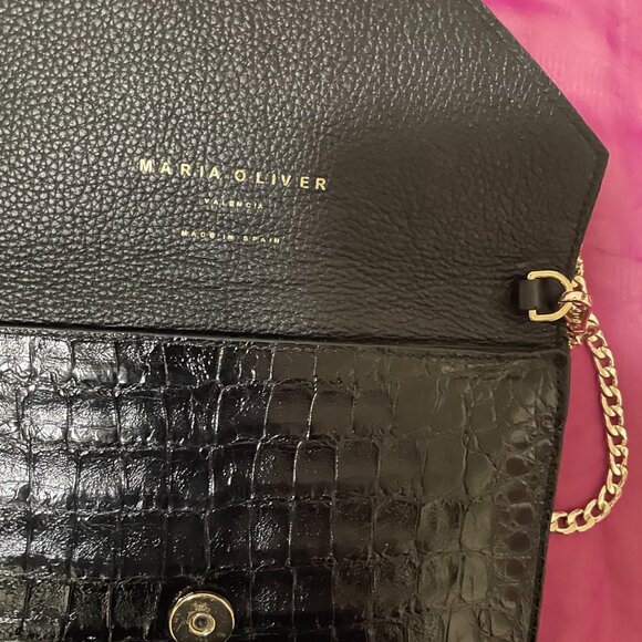 Black Crocodile Maria Oliver bag - Picture 3 of 4